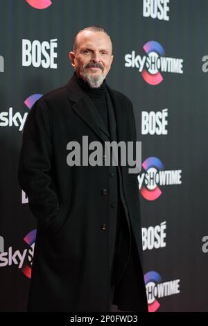 Madrid, Spain. 02nd Mar, 2023. Miguel Bose attends the premiere of BIOPIC: BOSE in Madrid, Spain, on March 2, 2023 (Photo by Oscar Gonzalez/NurPhoto) Credit: NurPhoto SRL/Alamy Live News Stock Photo