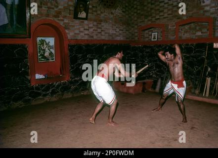 Kalaripayattu, Martial art, Kerala, India Stock Photo