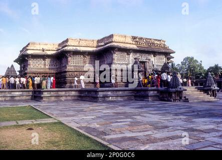 12th century Hoysala Sri Chennakeshava temple in Belur, Karnataka, South India, India, Asia Stock Photo