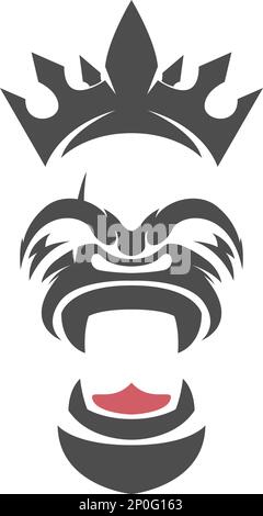Gorilla logo icon design illustration Stock Vector