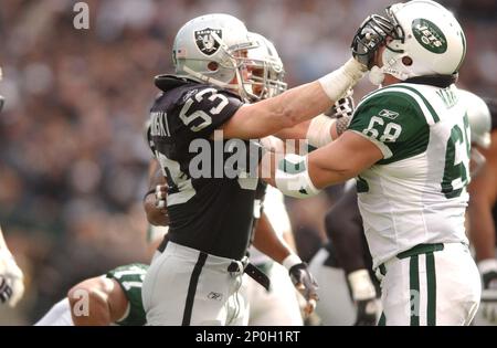 12 JAN 2003: Oakland Raiders Tim Brown during a playoff game against the  New York Jets on Sunday January 12, 2003, in Oakland, CA. (Icon Sportswire  via AP Images Stock Photo - Alamy