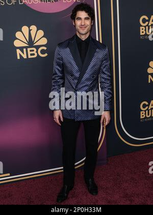 HOLLYWOOD, LOS ANGELES, CALIFORNIA, USA - MARCH 02: Darren Criss arrives at NBC's 'Carol Burnett: 90 Years Of Laughter + Love' Birthday Special held at AVALON Hollywood and Bardot on March 2, 2023 in Hollywood, Los Angeles, California, United States. (Photo by Xavier Collin/Image Press Agency) Stock Photo