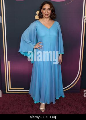 HOLLYWOOD, LOS ANGELES, CALIFORNIA, USA - MARCH 02: Maya Rudolph arrives at NBC's 'Carol Burnett: 90 Years Of Laughter + Love' Birthday Special held at AVALON Hollywood and Bardot on March 2, 2023 in Hollywood, Los Angeles, California, United States. (Photo by Xavier Collin/Image Press Agency) Stock Photo