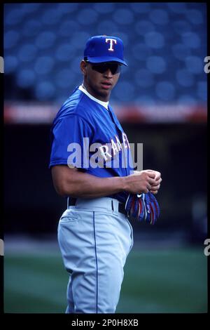 May 2002: Alex Rodriguez of the Texas Rangers during a game versus the  Anaheim Angels at Edison Field in Anaheim, CA. (Photo by John Cordes/Icon  Sportswire) (Icon Sportswire via AP Images Stock