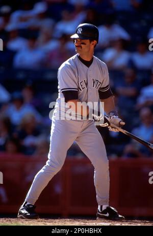 Hideki Matsui of the New York Yankees during batting practice before a 2007  MLB season game against the Los Angeles Angels at Angel Stadium in Anaheim,  California. (Larry Goren/Four Seam Images via