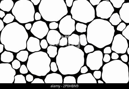 Stone wall monochrome black white texture background graphic design Stock Vector