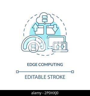 Edge computing turquoise concept icon Stock Vector Image & Art - Alamy