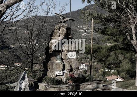 The war memorial of Seborga On a spring day in January I photographed this splendid monument Stock Photo