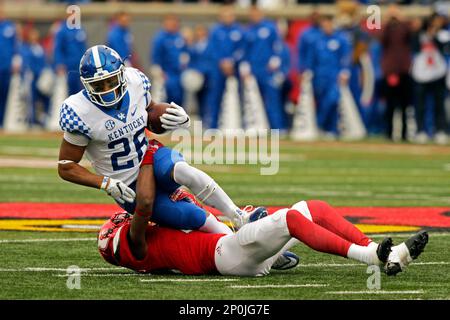 October 28, 2017: Kentucky's Benny Snell Jr. #26 jumps into the arms of  C.J. Snell #87 to celebrate a touchdown during the NCAA football game  between the Tennessee Volunteers and the Kentucky