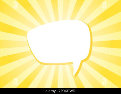 Shining hint. Quick tips, helpful tricks banner. Chat speech bubble on sunlight yellow background. Help, idea or advice concept. Tint, quote, citation Stock Vector