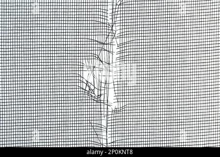 Torn window screen against white background, closeup Stock Photo - Alamy