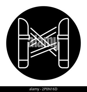 Laser alarm olor line icon. Pictogram for web page. Stock Vector