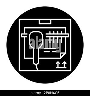 Barcode reading olor line icon. Pictogram for web page. Stock Vector