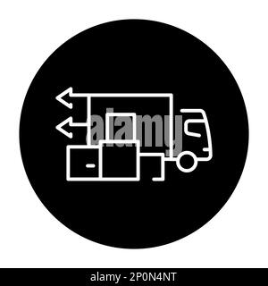 Loadingunloading olor line icon. Pictogram for web page. Stock Vector