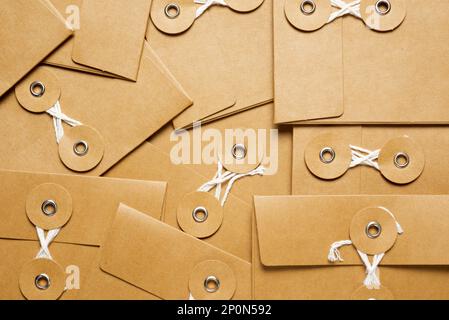 Cardboard envelopes for storing small important things Stock Photo