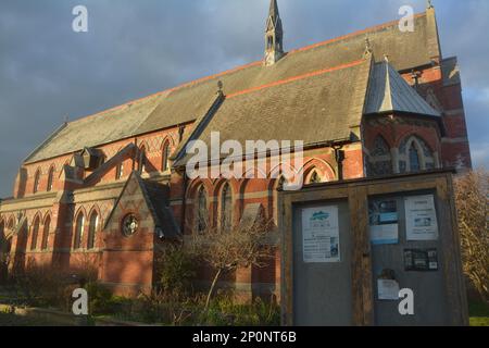 St Philip's Church, Church Road, Hove, United Kingdom. February 25th 2027. Stock Photo