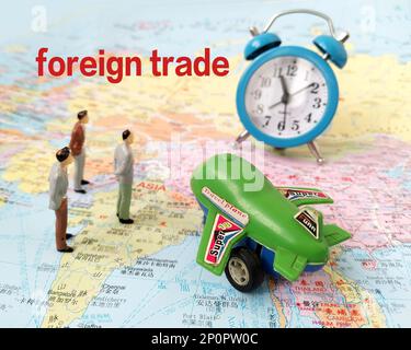 SUQIAN, CHINA - AUGUST 1, 2021 - Illustration: Foreign Trade, March 3, 2023, Suqian, Jiangsu, China. Stock Photo