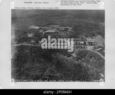 Hawaii - Kilauea Volcano, Aerial Photograph. Stock Photo