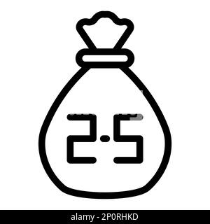 Zakat Vector Thick Line Icon For Personal And Commercial Use. Stock Photo