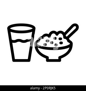 Sehri Vector Thick Line Icon For Personal And Commercial Use. Stock Photo