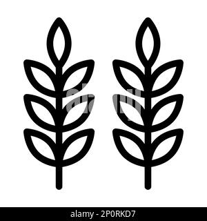 Wheat Vector Thick Line Icon For Personal And Commercial Use. Stock Photo