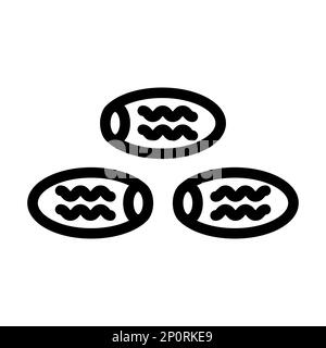 Dates Vector Thick Line Icon For Personal And Commercial Use. Stock Photo