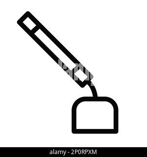 Hoe Vector Thick Line Icon For Personal And Commercial Use. Stock Photo