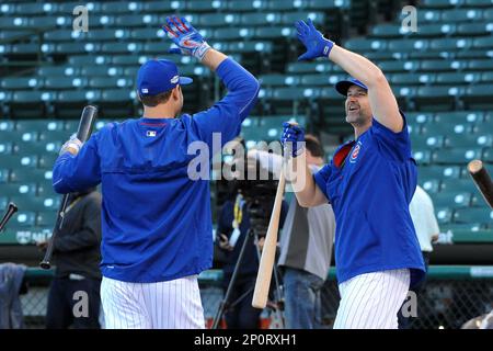 CHICAGO, IL - OCTOBER 30: Chicago Cubs catcher David Ross (3