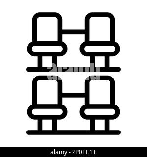 Seating Vector Thick Line Icon For Personal And Commercial Use Stock ...