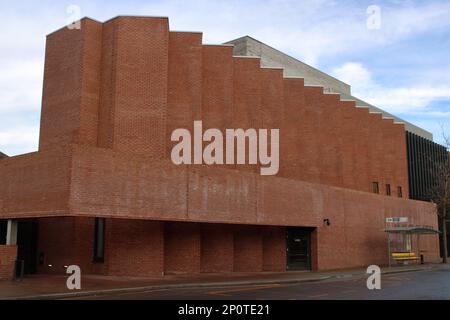 View of the newly built Shakespeare North Playhouse. A cultural and educational venue it is located in Prescot on Merseyside in the north of England. Stock Photo