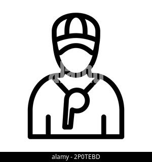 Coach Vector Thick Line Icon For Personal And Commercial Use Stock ...