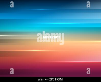 Abstract background made from blurred stripes with place for your text. Nice fresh hot cool red and blue  background for banner flyer header or social Stock Vector