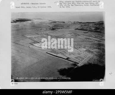 Hawaii - Lanai Island, Aerial Photograph. Stock Photo