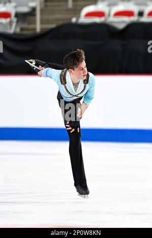 Lev VINOKUR (ISR), during Men Free Skating, at the ISU European Figure