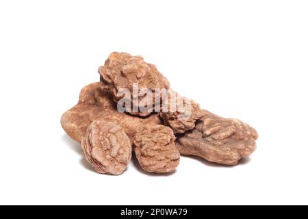 Desert Rose Stones From Oklahoma Isolated on White Stock Photo