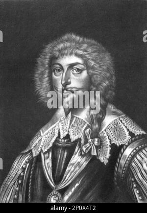 'Edward Sackville, Earl of Dorset; Obit 1657', 1814. From From &quot;Portraits of characters illustrious in British History from the beginning of the reign of Henry the Eighth to the end of the reign of James the Second&quot; [Samuel Woodburn, London, 1815]. Stock Photo