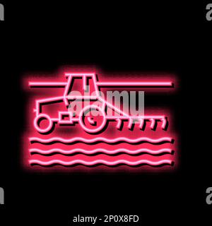 Tractor On Field neon glow icon illustration Stock Vector Image & Art ...