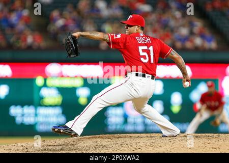 19 SEP 2016: Texas Rangers Mascot Captain throws t-shirts to the crowd  during the MLB game between the Los Angeles Angels of Anaheim and Texas  Rangers at Globe Life Park in Arlington