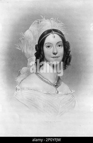 Angelica Singleton, Mrs. Abraham Van Buren, 1842, (1913). Heiress and the daughter-in-law of Martin Van Buren, president of the United States. Married to the president's son, Abraham Van Buren II, she assumed the post of first lady because the president's wife, Hannah Van Buren, had died. Singleton is the youngest woman ever to act as the White House hostess, assuming the role at the age of 18. Stock Photo