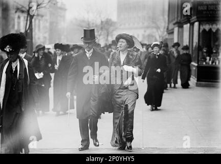 Vice President And Mrs. Marshall, 1913. Thomas Riley Marshall and wife Lois Kimsey. Stock Photo