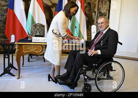 President Novak Katalin Novak, President of the Hungarian Republic, gets into a car at ...