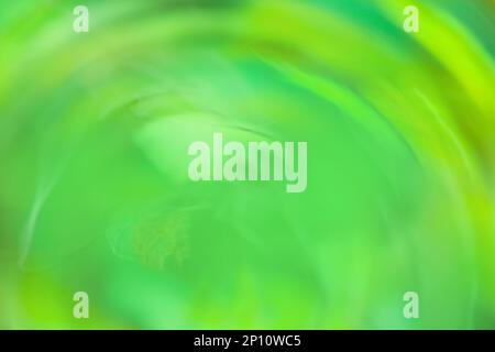 Green abstract multi colored light trail vortex. Fresh green lights moving in circular pattern. Stock Photo