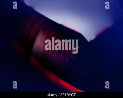Speed movement and motion blur hi tech background. Blurry interface trendy out of focus effect. Stock Photo