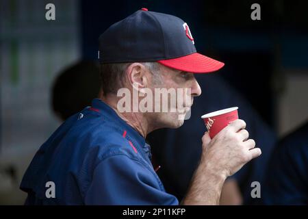 Toronto Blue Jays Paul Molitor, right, is greeted in the dugout as