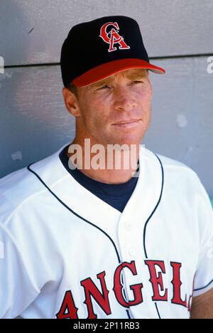 Brady Anderson of the Baltimore Orioles at Anaheim Stadium in  Anaheim,California during the 1996 season. (Larry Goren/Four Seam Images  via AP Images Stock Photo - Alamy