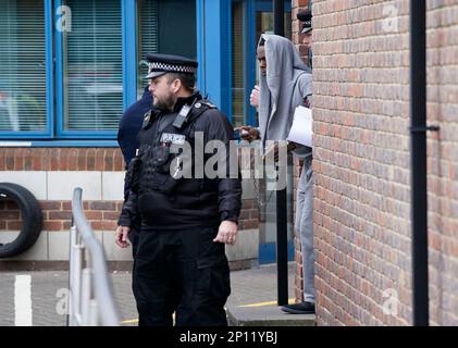 Mark Gordon Is Led Into Crawley Police Station Before Being Taken To 