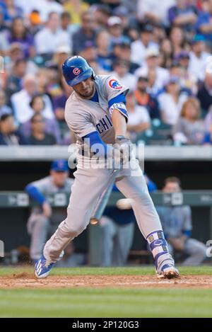 August 3 2021: Chicago Cubs third baseman Patrick Wisdom (16) before the  game with the Chicago Cubs and the Colorado Rockies held at Coors Field in  Denver Co. David Seelig/Cal Sport Medi(Credit