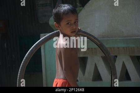 Picture of refugee people in Bangladesh. Stock Photo