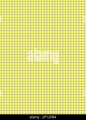 black colour graph paper over yellow useful as a background Stock Photo