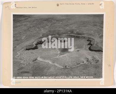 New Mexico - Phillips Hole through Raton, Aerial Photograph. Stock Photo